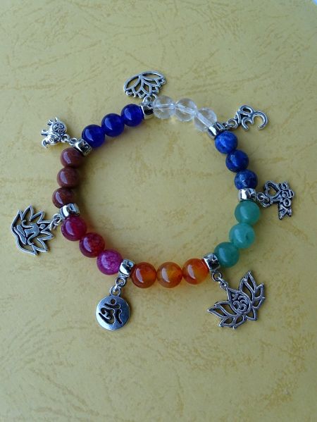 Seven Chakras with Yogic Symbols, Bracelet